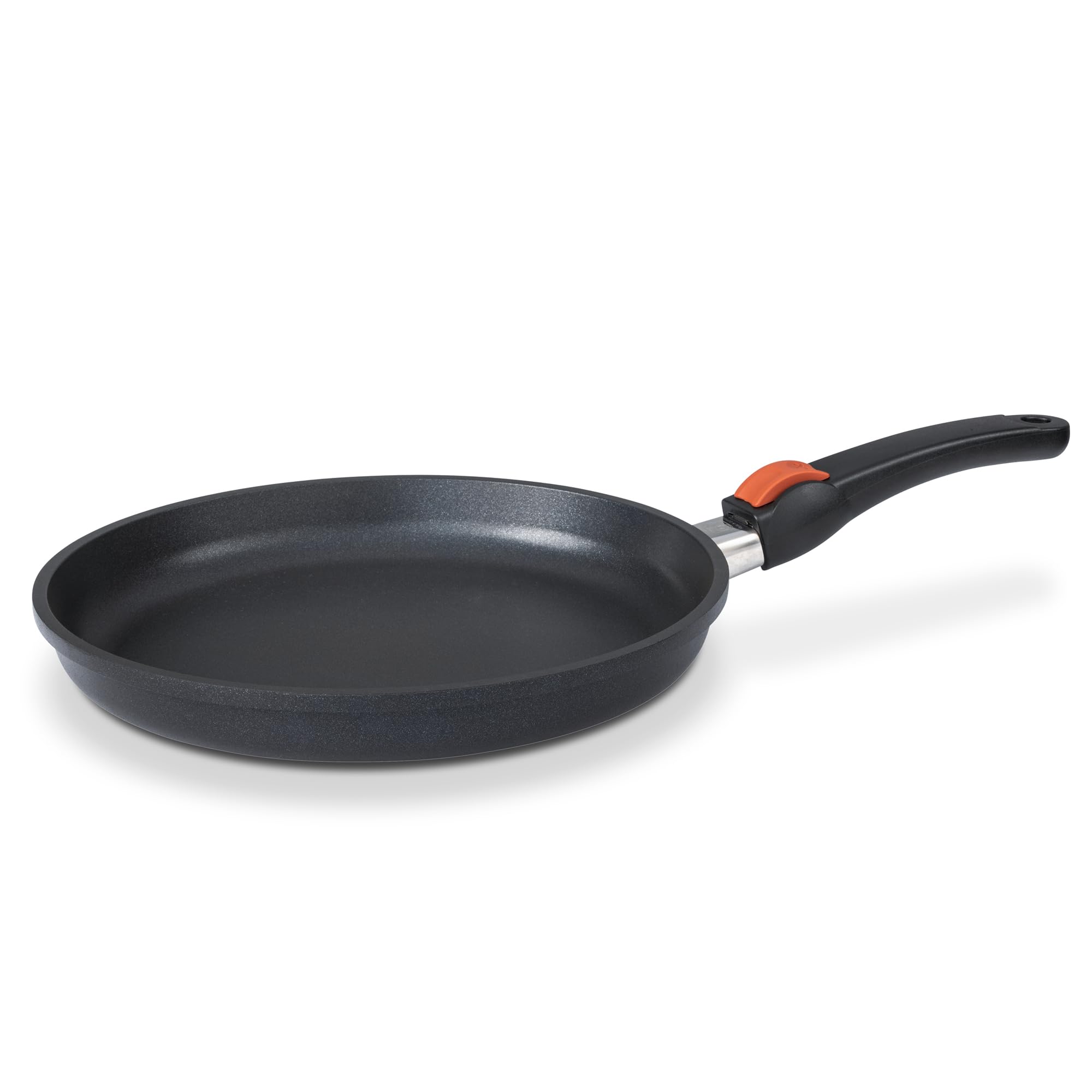 SKK 23214 Series 7 flache Bratpfanne – Energiesparende Aluguss-Pfanne mit abnehmbarem Griff, PFOA-frei, extrem langlebig, induktionsgeeignet, backofenfest – Ø 32 cm