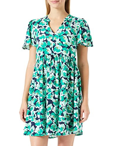 JdY Damen Jdystarr Life S/S V-Neck Dress WVN Noos Minikleid, Sky Captain/AOP:Jellybean Flowers, 40 EU