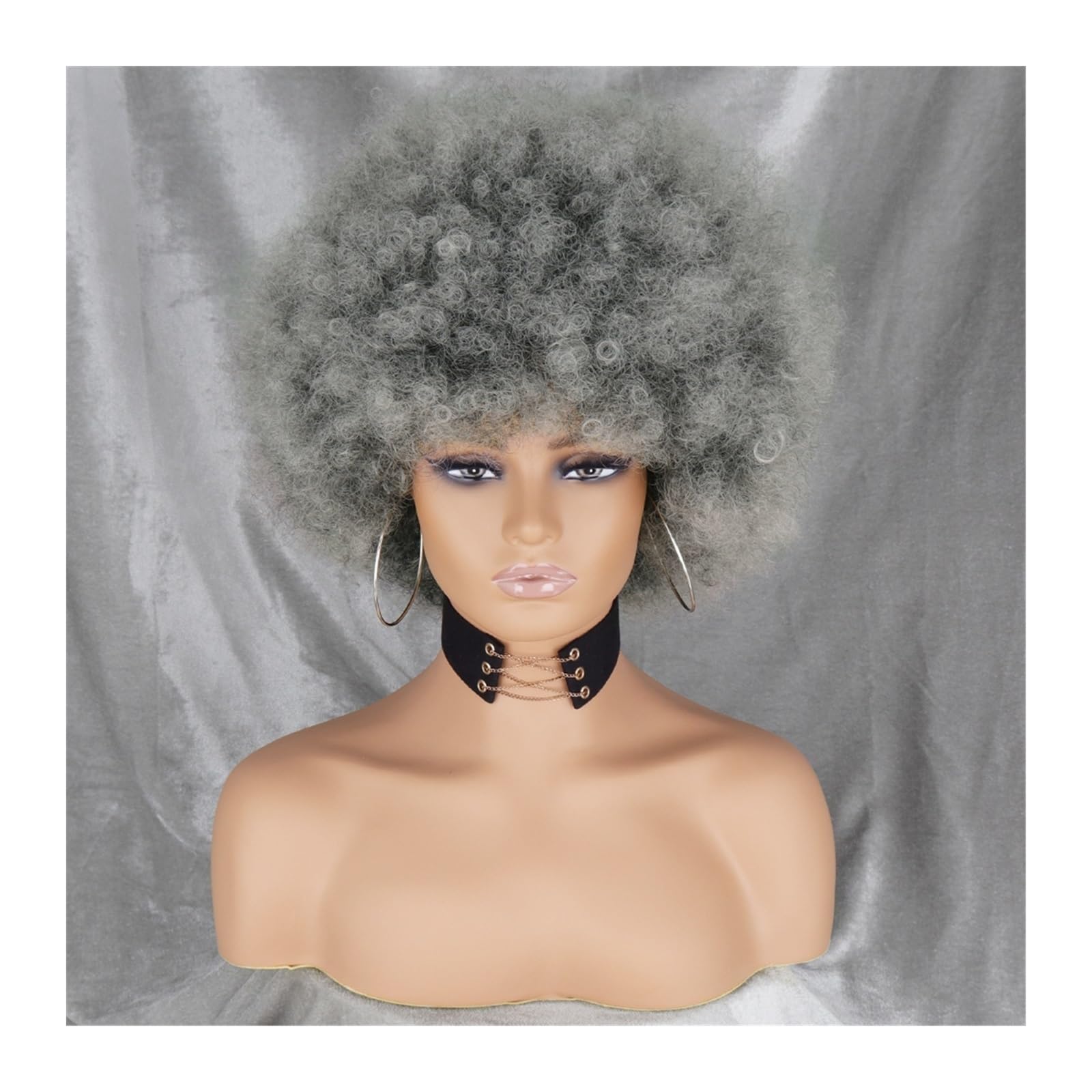 Perücken Afro-Perücken for schwarze Frauen, kurze lockige Afro-Perücke, federnd, riesige, flauschige Puff-Perücken, Premium-Synthetik for Cosplay und den Alltag Damenperücke (Color : 7)