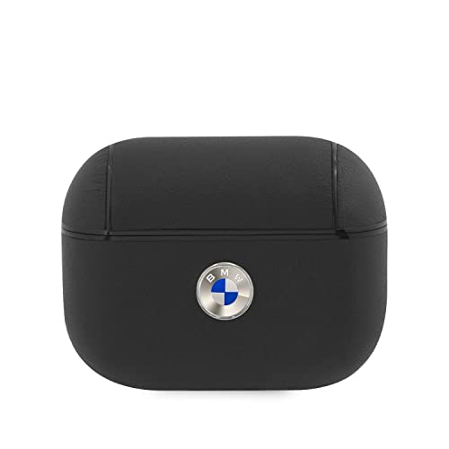 BMW BMAPSSLBK Hülle für AirPods Pro schwarz Geniune Leather Silver Logo