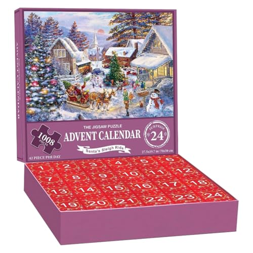 Adventskalender – 24 Boxen Adventskalender 2024 | Vielseitiger Weihnachts-Adventskalender 2024 | Tragbarer Adventskalender 2024 Für Kinder | Weihnachts-Countdown-Puzzles Für jungenn Und Mädchen