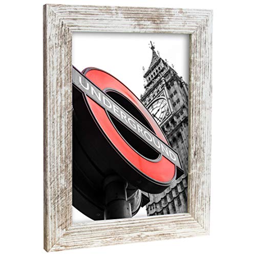 Bilderrahmen Fotorahmen 13x18 cm Vintage bilderrahmen zum aufhängen MDF picture frames Farbe und 40 verschiedene Größen wählbar ohne Passepartout Rahmen London