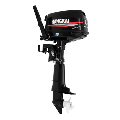 JDBDU 6.5HP 4-Takt-Außenbordmotor, 123CC Hangkai Boot Motor Motor Kurzer Welle Außenborder Fischerboot Wasserkühlung & CDI Heavy Duty Bootsmotor für Schlauchboote