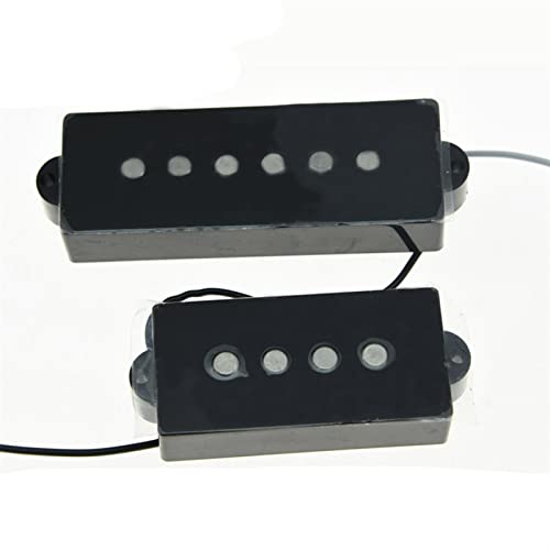 ZENGXUE 5- String Pb. AL-NI-CO- Pickup Black Case Mit 4 Schwarzen Schrauben Und Federn Humbucker Tonabnehmer Set