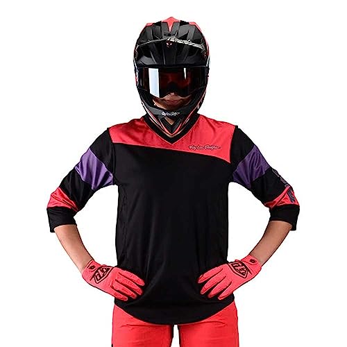 Troy Lee Designs Mischief Rugby Damen Fahrrad Jersey (Black/Red,L)