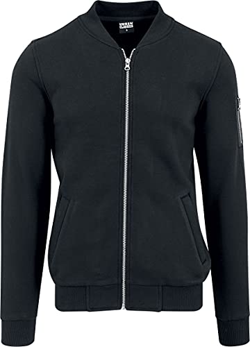 Urban Classics Herren Sweat Bomber Jacket Jacke, Schwarz (Black 7), X-Large