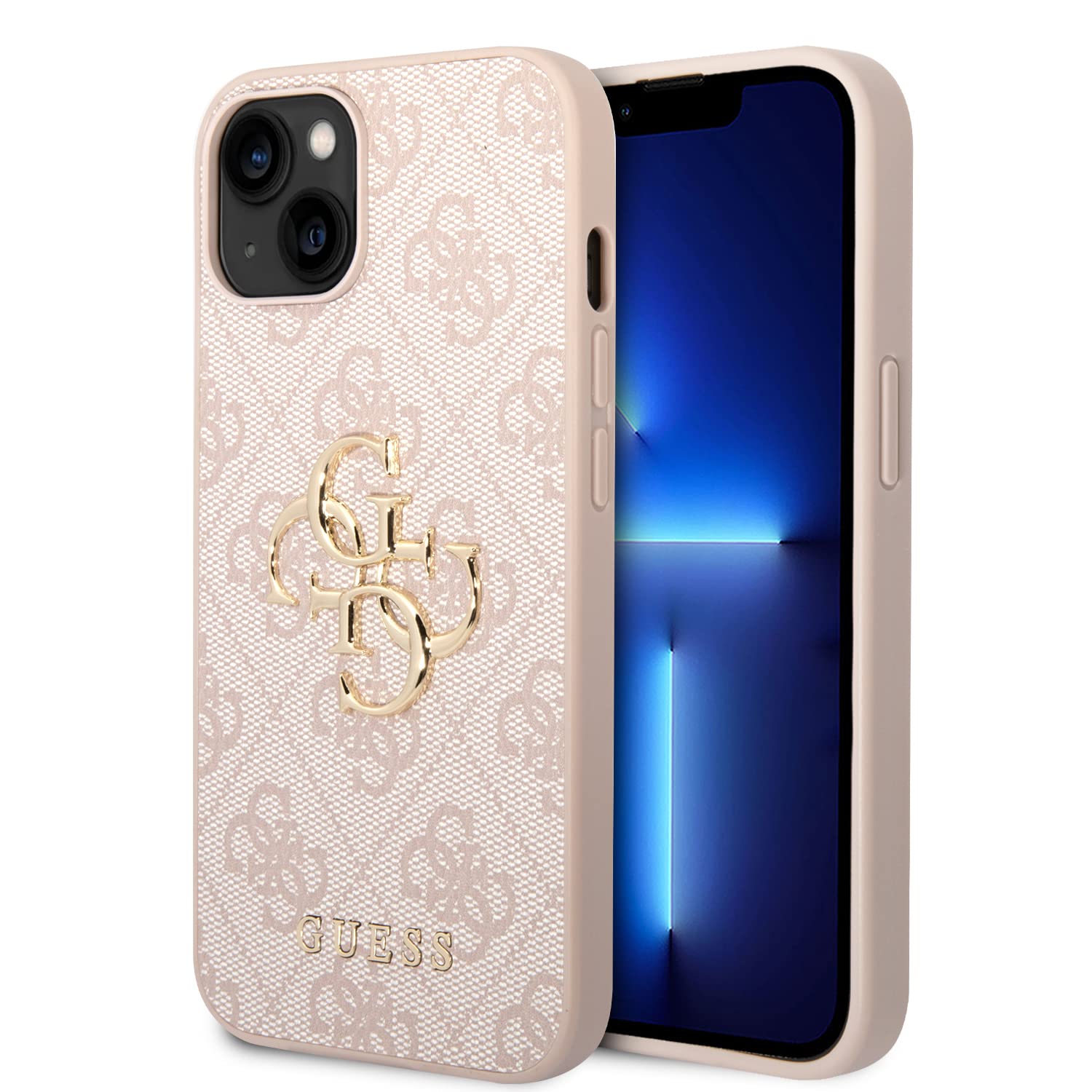 Guess GUHCP15S4GMGPI Hülle für iPhone 15 6.1" Rosa hardcase 4G Big Metal Logo