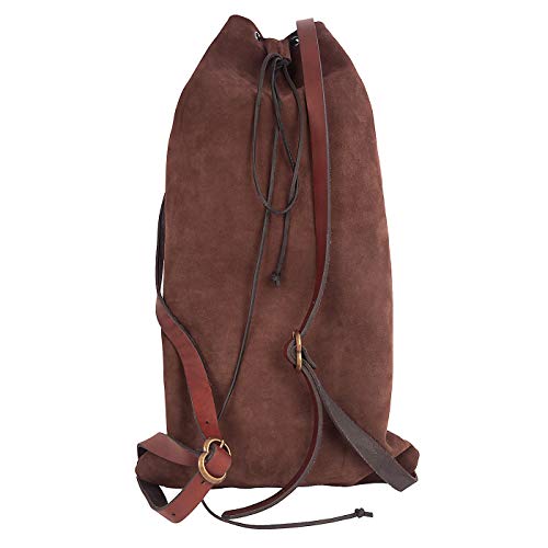 Andracor - Retro Echtleder Turnbeutel - Vintage Rucksack in mehreren Farben für Freizeit & LARP