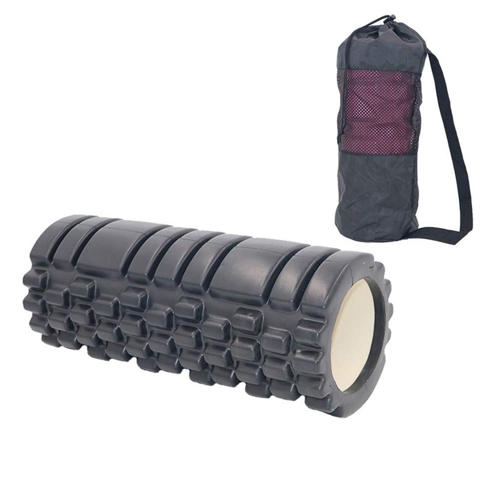 Faszienroller Rolle Für Rücken Große Schaumstoffrolle Trigger Point Foam Roller Schaumstoffrolle für tiefe Gewebemuskelmassage black,set2