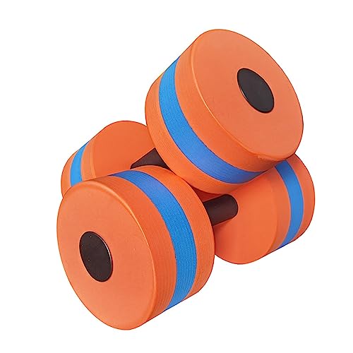 Altsuceser Aquatics Hantel-Set, 2 Stück, Wasser-Hanteln, Wasser-Fitnessgeräte, EVA-Pool-Hanteln, Wassergymnastik-Ausrüstung zur Gewichtsreduktion, Orange, 2 Stück