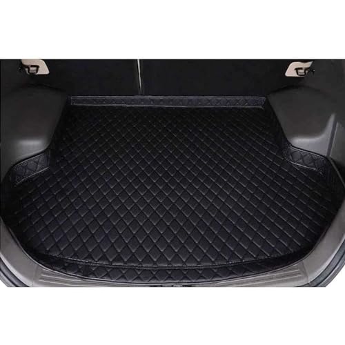 Auto Leder Kofferraummatte FüR MG ZS MG4 MG5 ZS EV 2022 2023, Kofferraumwanne Schutzmatte Teppich rutschfest Innenmatte Zubehör, G/Black1