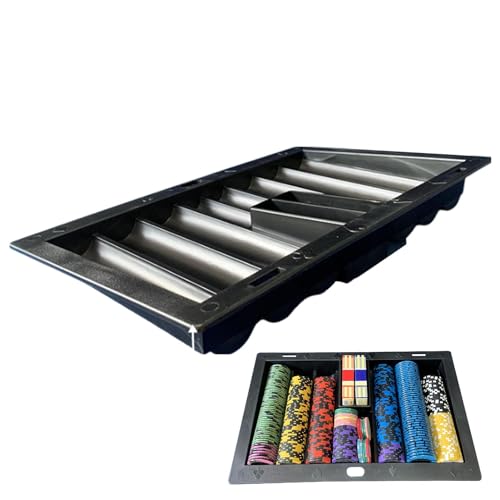 Poker Chip Trays & Racks - Poker Chip Case, Casino Chip Case | Casino Poker Table Chip Holder, Portable Poker Table Chip Tray, Dealer Table Chips Tray Holder For Poker Chips