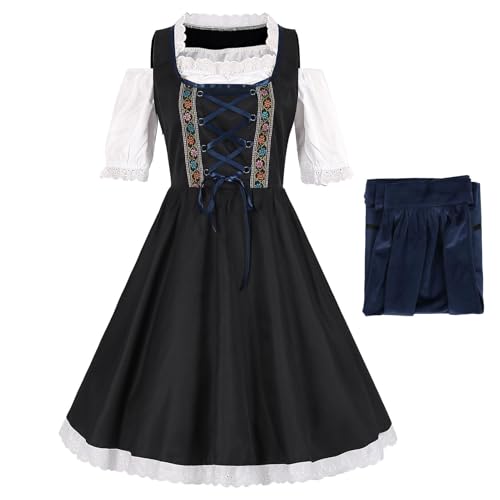 Weppduk Oktoberfest-Outfits für Damen – Praktische traditionelle deutsche Outfits – traditionelles Oktoberfest-Kostüm für Damen, deutsches Bier-Outfit für Damen und Mädchen