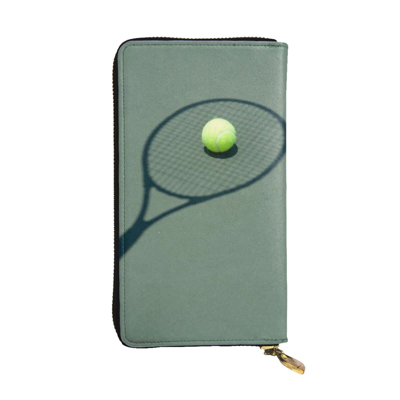 DMORJ Lange Clutch für Tennisschläger, Leder, 19 x 10 cm, bequem, leicht, wasserdicht, langlebig, schönes Geschenk, Schwarz, Einheitsgröße, Schwarz , Einheitsgröße