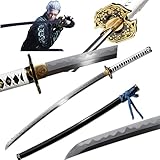 LQSMX sword Teufel May Cry 5 Vergil Anime Cosplay Schwert Krieger Yamato Schwert/Dante Rebellion, 42.9in Katana Schwert Real, voll handgefertigte Top Katana Schwert