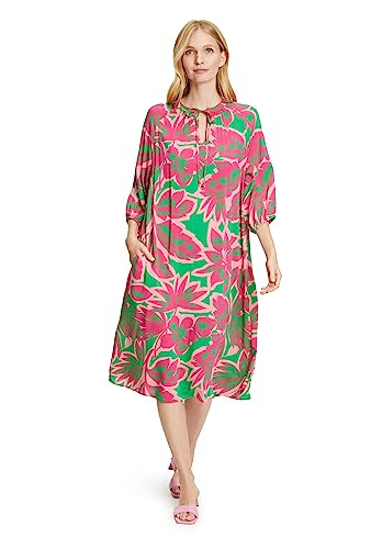 Cartoon Damen 1605/7346 Kleid, Green/Pink, 36