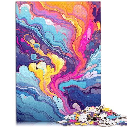 Puzzle | Puzzles Bunte psychedelische Kunst 1000-teiliges Puzzle für Erwachsene, Holzpuzzle, Familienaktivität, Puzzle, Lernspiele, 1000 Teile (50 x 75 cm)