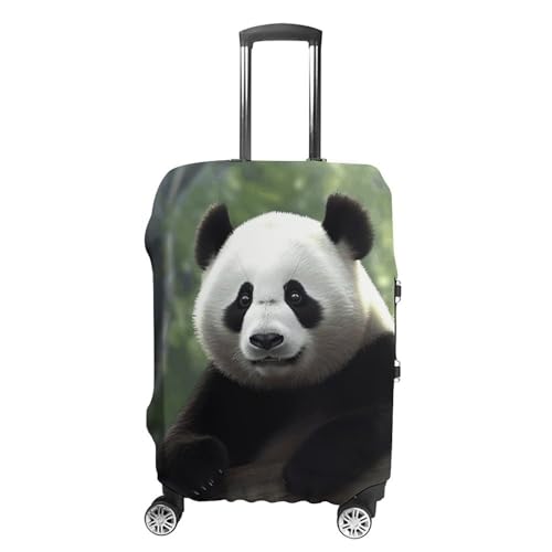 CSGJMYGS Reisegepäckabdeckung, elastisch, waschbar, modisch, kratzfest, niedlicher Panda-Koffer-Schutz, passend für 45,7 - 81,3 cm Gepäck, Schöne Panda., L