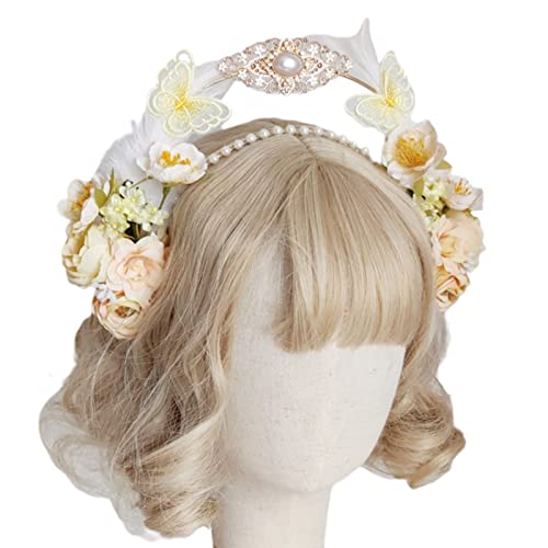 Elegantes Blumen-Dekor, dünne Seitenkronen, Braut-Haarband, modisch, Damen, Hochzeit, Party, Frisur, Kopfbedeckung