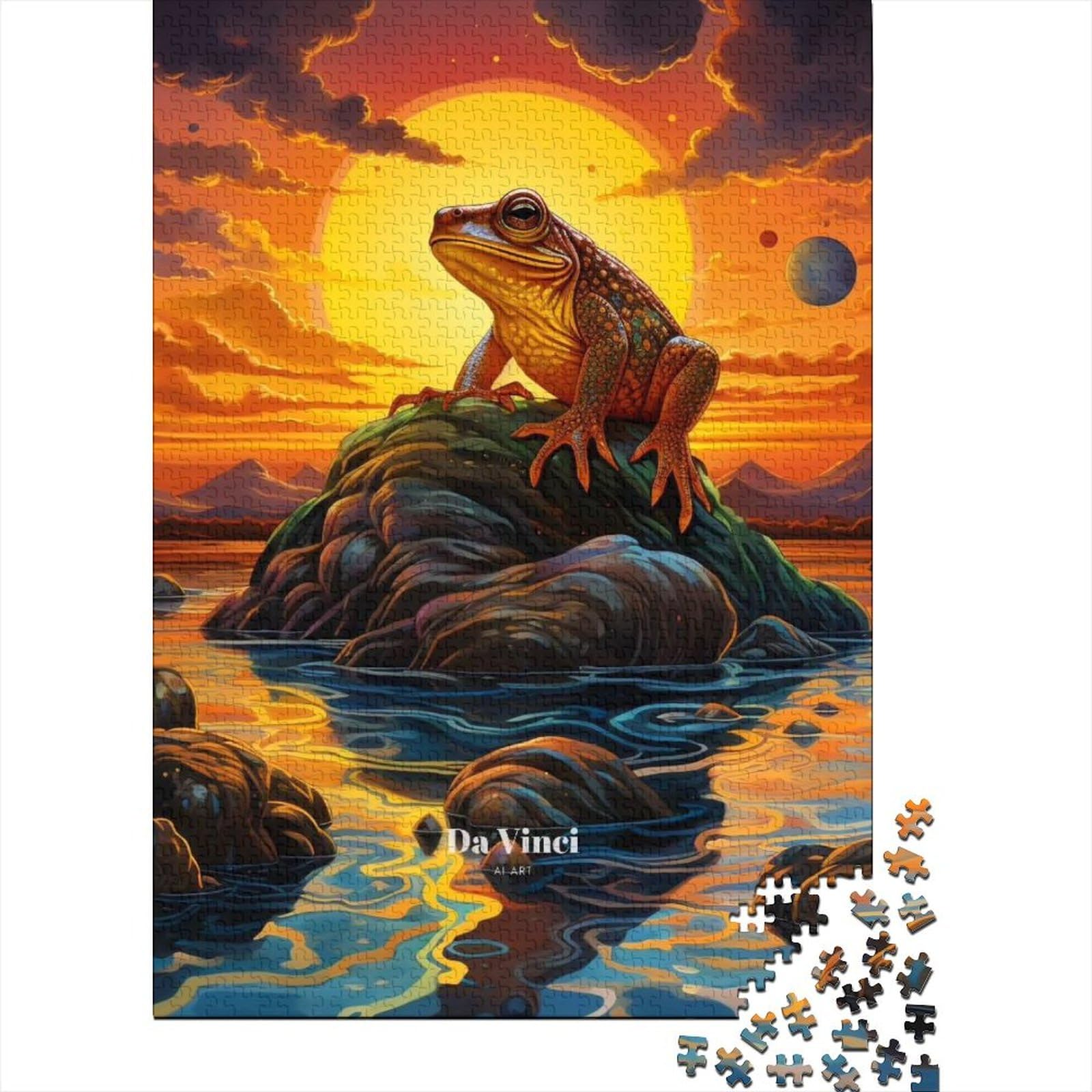 Puzzle mit Tierfröschen, Puzzle für Erwachsene und Jugendliche, 500 große Teile, Puzzle für Erwachsene, Lernspiel, Herausforderungsspielzeug, 52 x 38 cm