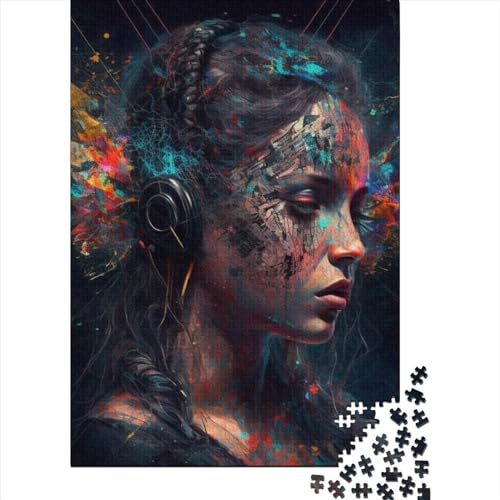 Holzpuzzle „Bright Goddess“ für Erwachsene, 1000-teiliges Puzzle für Erwachsene Teenager, zum Stressabbau und zum Zeitvertreib zu Hause (Größe 29,53 x 19,69 Zoll)