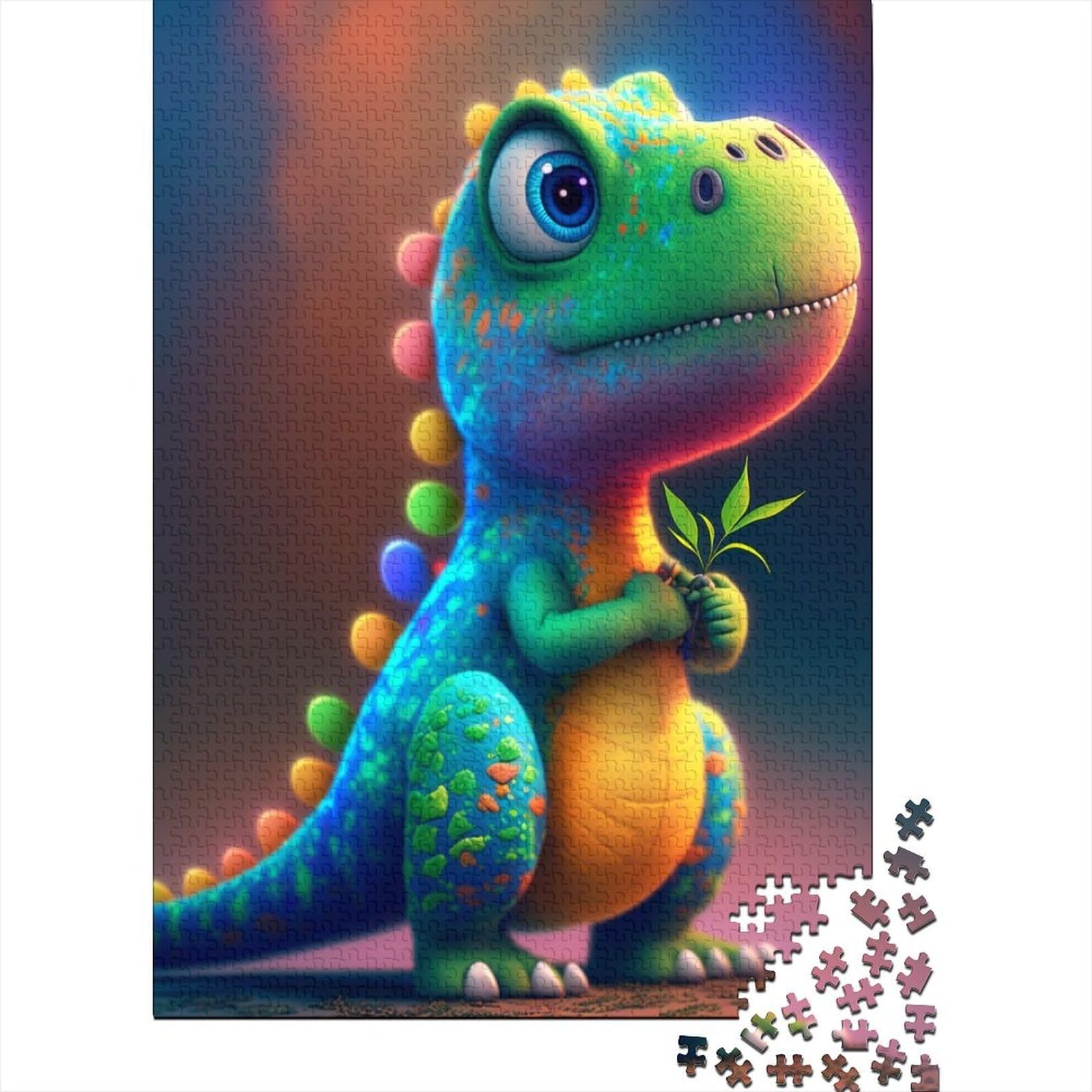 Puzzle 1000 Teile für Erwachsene, Dinosaurier-Baby, Holzpuzzle für Erwachsene, Puzzlespiel, Spielzeug für Erwachsene, Familienpuzzle, Geschenk, 75 x 50 cm