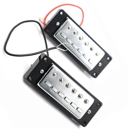 Gitarren-Tonabnehmer 1Set Gitarren-Pickups Mini 6 Saiten Humbucker Pickups Bridge & Neck Für E-Gitarre