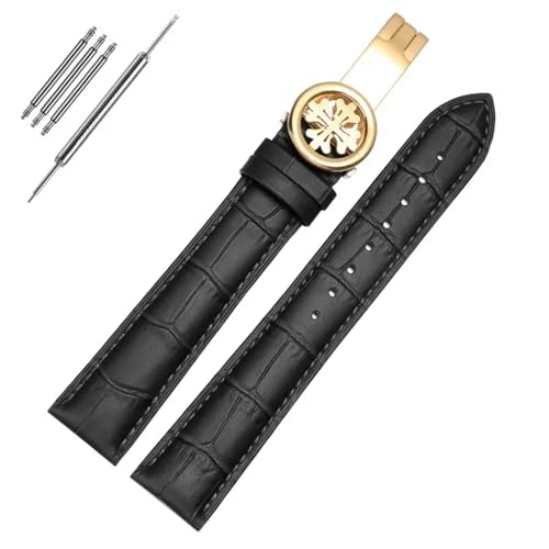 IOTUP Uhrenarmband aus echtem Leder für PP Patek Philippe Granate 5167Ax 20 mm, 21 mm, 22 mm, Armband für Herren und Damen, 19 mm, Achat