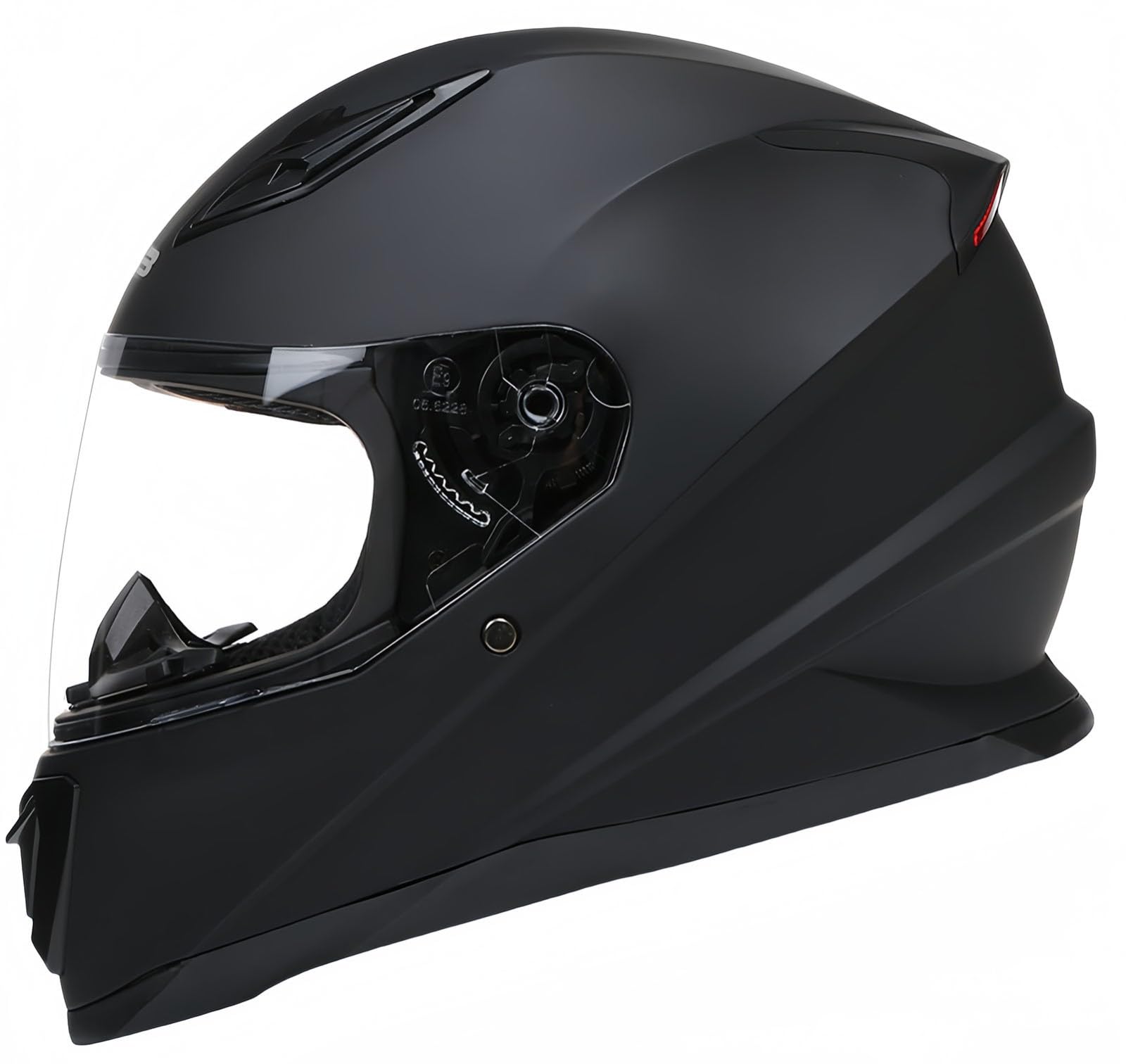 Motorrad-Integralhelm, Straßenhelm Unisex, Doppelvisier-Motorradhelm, Erwachsener Männer Und Frauen ECE 22.06 Zertifizierter Schutzhelm H,L59-60CM