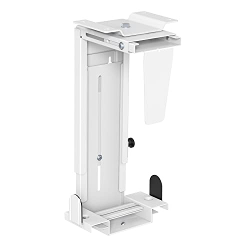 CAVO Desktop PC-Halterung CH-LOCK-360-W, drehbar um 360°, weiß, mit Diebstahlsicherung, verstellbar für Computer bis 88 x 516 mm und 10 Kg Gewicht, Rechner Halter von SOTECH