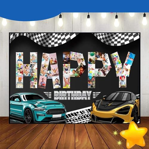 Geburtstag Party Fotografie Kulisse Tischplatte Wild Racer Auto Hintergrund Baby Shower Dekoration Kust Geburtstag 210X150cm