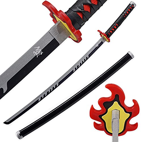 kljhld Bambus Anime Schwert Cosplay Demon Slayer Katana-Kamado Tanjirous Feuergott Katana Schwert 103cm/40inch