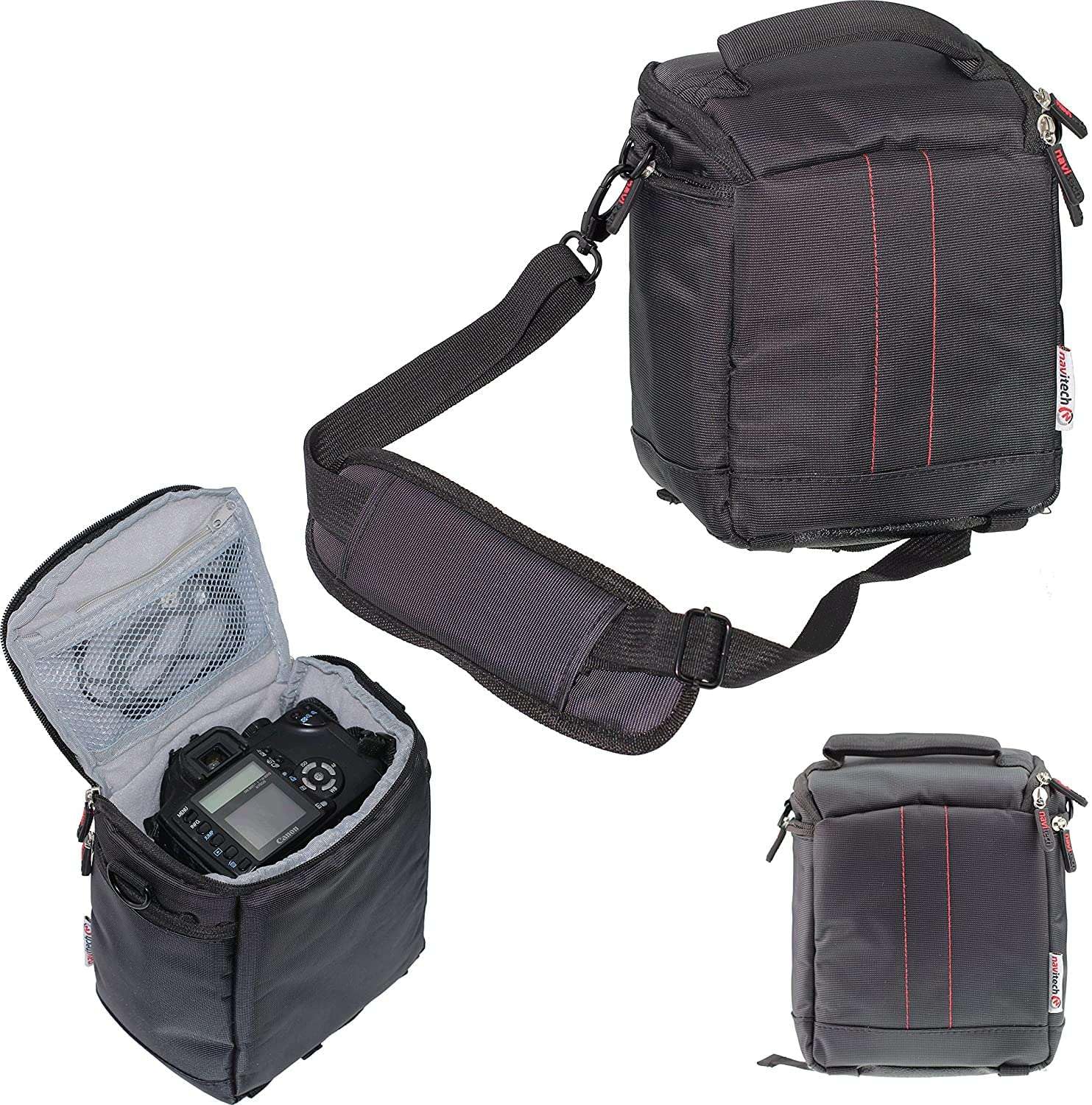 Navitech Schwarz DSLR SLR Kamera Tasche Kompatibel mit dem Kodak Pixpro AZ652 Bridge Camera