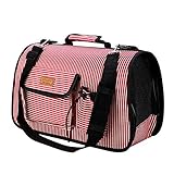 Rysmliuhan Shop Tragetasche Hund Hundetasche Flugzeug Handgepäck Haustierträger für Hunde Hunderucksackträger Verstellbarer Hunderucksack Hundeträger Handtasche red,l