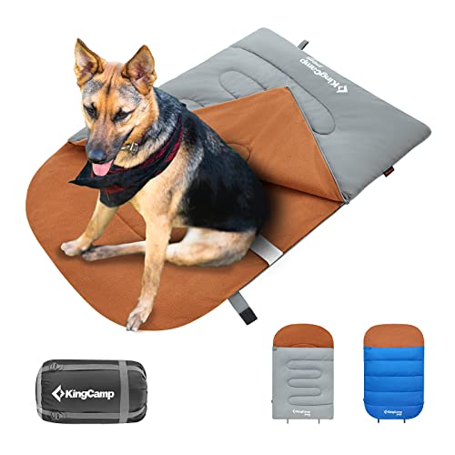 KingCamp Hundeschlafsack Hundedecke Warm Hundebett Premium Haustier Decke Leichtgewicht Decke für Katzen und Hunde Grau 110 x 70 cm