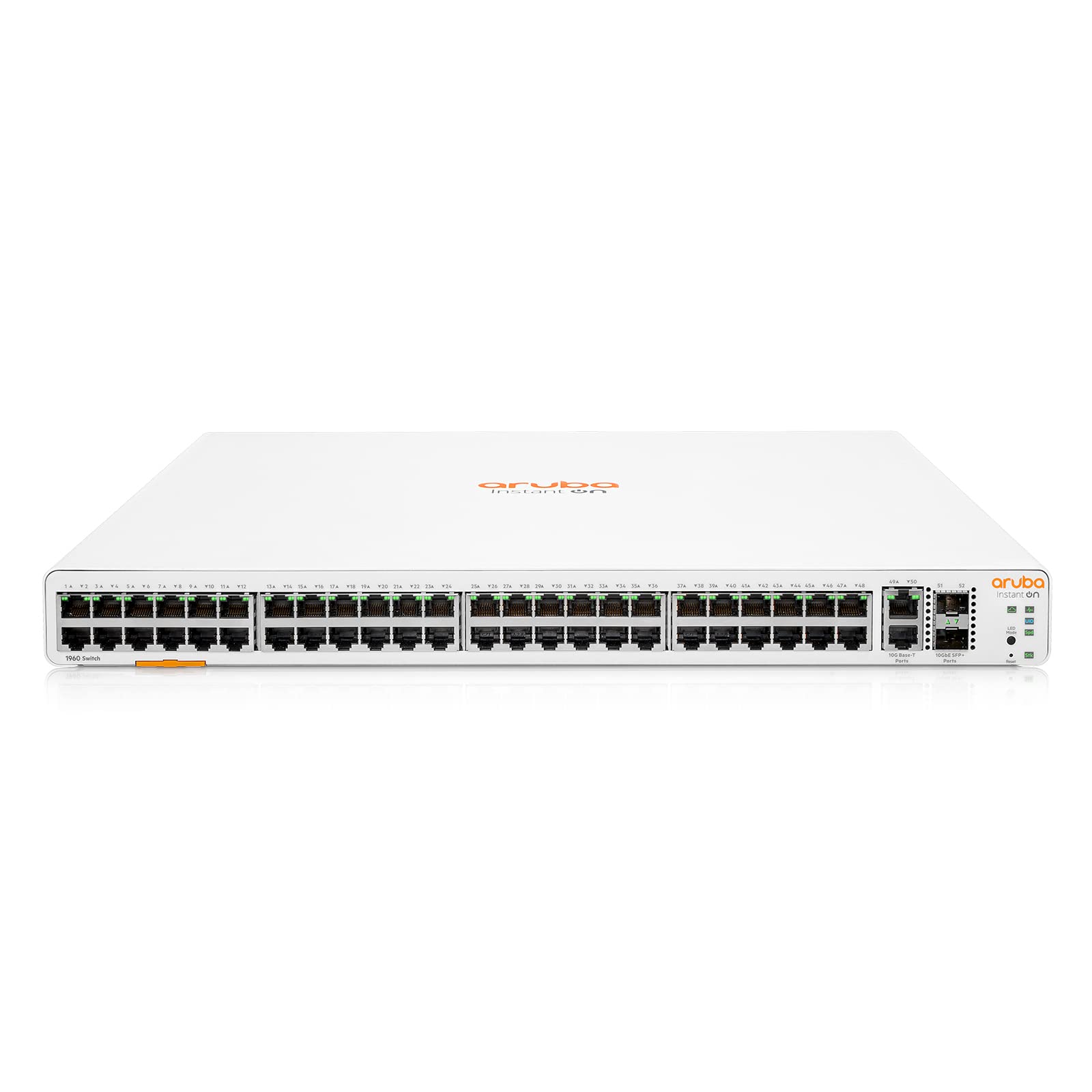 Hewlett Packard Enterprise ruba Instant On 1960 Rackmount Gigabit Smart Stack Switch 50x RJ-45 2x SFP+ - JL808A