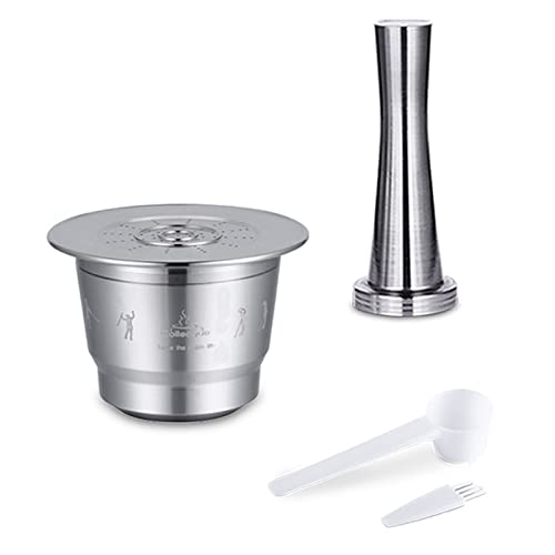 Kaffeefilter Nachfüllbare Kaffeetasse für Kaffeemaschine mit Tamper 304 Edelstahl