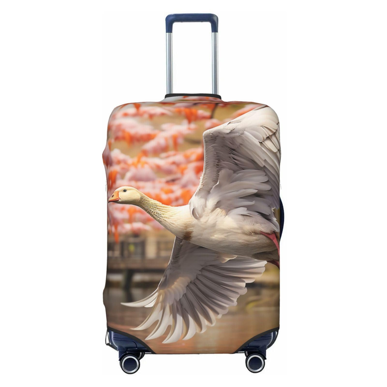 CSGJMYGS Plumage Spring Park Gepäckabdeckungen für Koffer, waschbar, modisch, dehnbar, kratzfest, passend für 45,7 - 81,3 cm Gepäck, XL, Schwarz, XL, Schwarz , XL