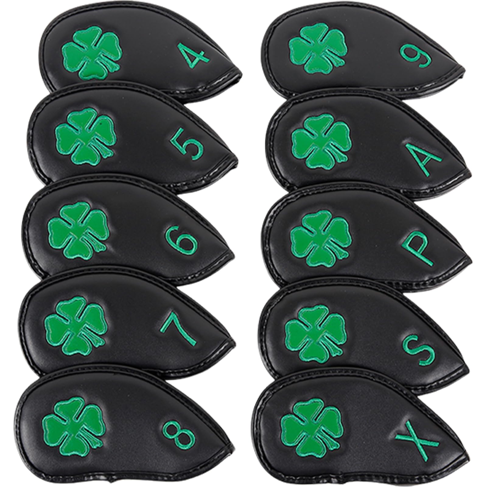 Mllepjdh 10Pcs PU Leder Golfplätze Eisen Club Head Keile Eisen Club Schutzhülle Headcover Putter Protector Golfplätze Liefert