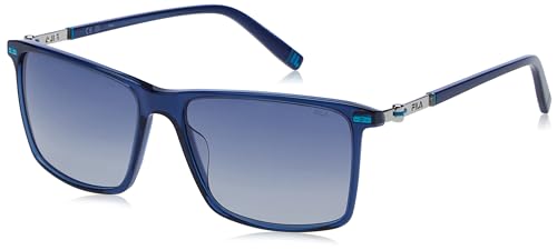 Fila Unisex SFI447 Sunglasses, 0U11 Blu Trasparente, 57