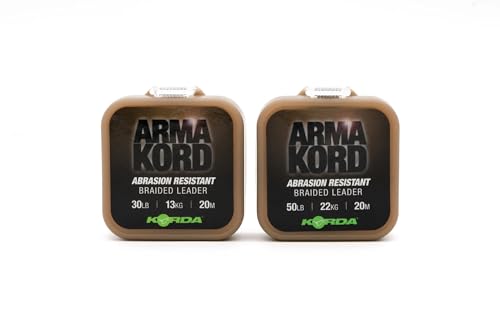 Korda Arma-Kord Geflochtenes Vorfach, 22,7 kg, 20 m (Sub Brown)