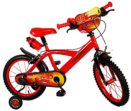 albri Unisex Kinder kinderfahrrad 16 Zoll Cars, rot, pollici