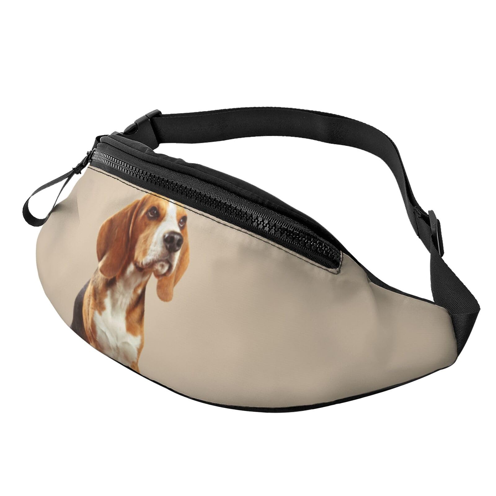 HSJFS Sporttasche mit Weltkarten-Aufdruck, Umhängetasche, lässige Brusttasche, Niedlicher Beagle-Hund, Einheitsgröße