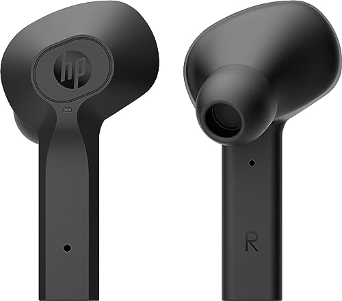 HP - PC Earbuds G2 Kabellose Kopfhörer, DSP Geräuschunterdrückung, Bluetooth 5 Verbindung, tragbar, spritzwassergeschützt, bis zu 4 Stunden, Schwarz