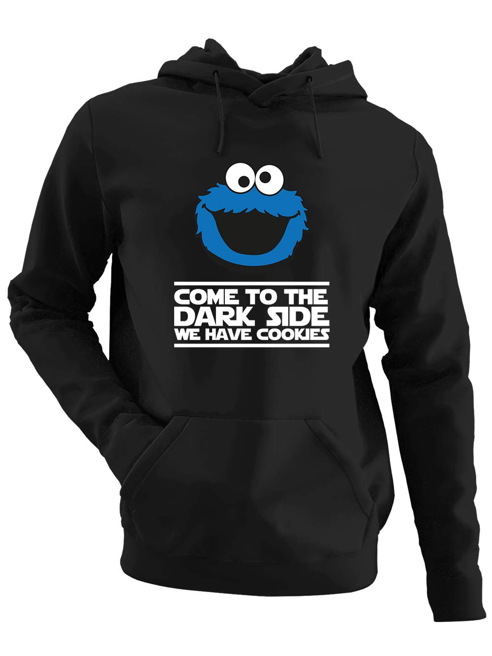 clothinx Come to The Dark Side - We Have Cookies - Lustiges Keks-Monster Motiv Herren Kapuzen-Pullover Schwarz Gr. XL