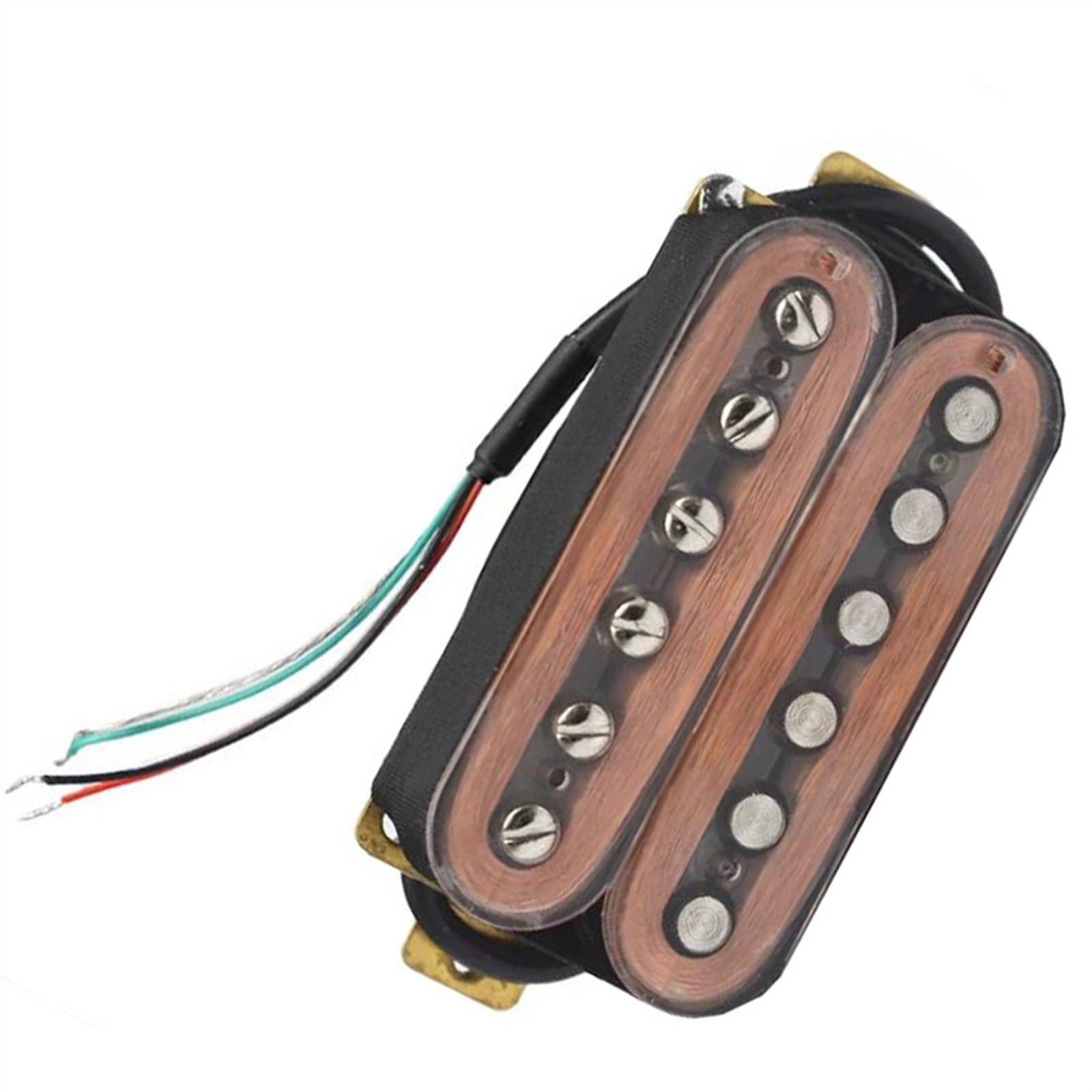 Transparenter E-Gitarren-Humbucker-Steg-Tonabnehmer mit vier Leitern und Schild-Gitarrenteilen Single-Coil-Tonabnehmer