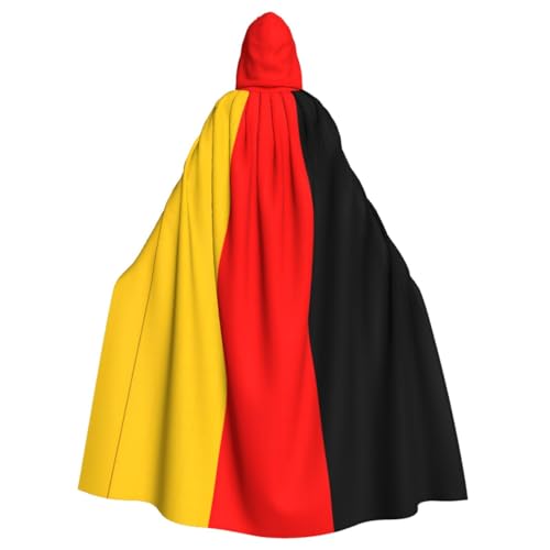 WURTON Umhang mit Kapuze und deutscher Flagge, geeignet für Karneval, Mottoparty, Halloween, Cosplay-Kostüm