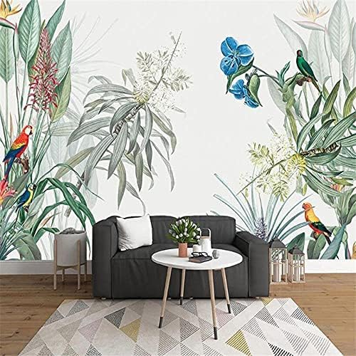 XLMING Tropische Pflanzen Blumen Vögel Landschaft Küche Esszimmer Arbeitszimmer Wohnzimmer TV Hintergrund Wand 3D Tapete-150cm×105cm