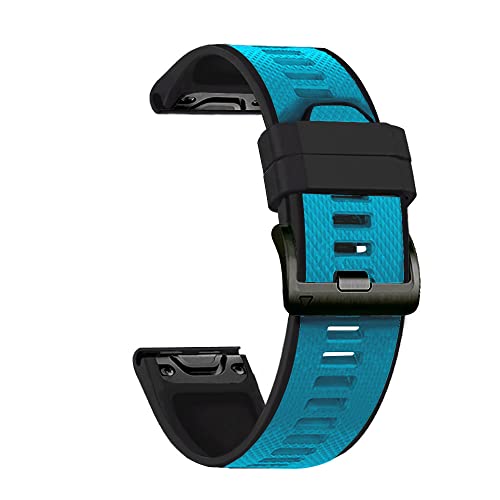 NEYENS Colorfu Ersatzarmband für Garmin offizielle Schnalle, Silikon-Schnellverschluss-Armband für Fenix 5X/5/3/3HR/6/6X/Forerunner 935/945, 26MM Fenix 6X Pro, Achat