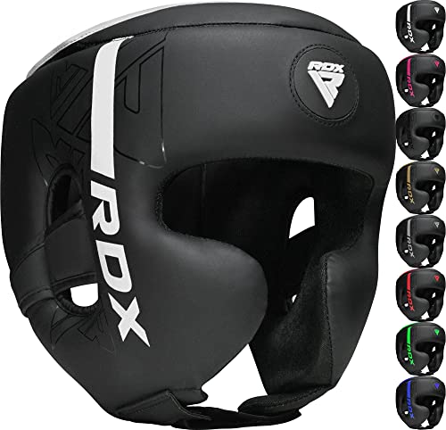 RDX Kopfschutz Boxen für Kickboxen, Kampfsport, MMA Training, Maya Hide Leder Kara Sparring Thaiboxen Kopfschützer, Boxhelm Krav MAGA Muay Thai, Karate und Taekwondo Headgear (MEHRWEG)